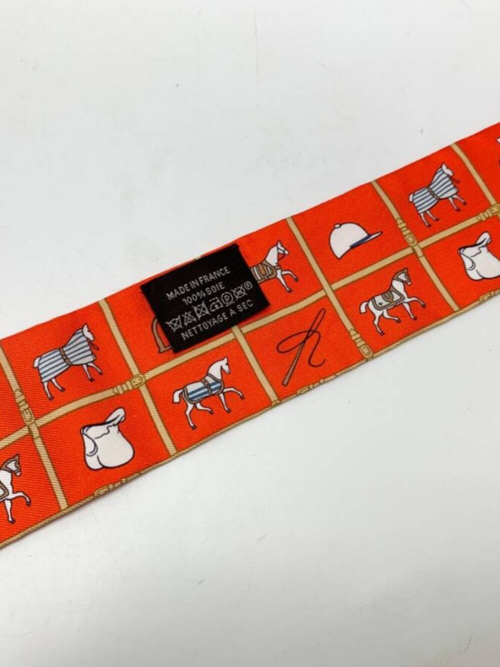 Hermes Twilly Scarf Orange - Picture 9 of 11